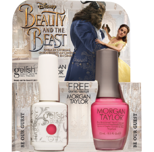 Gelish Gel Polish & Morgan Taylor Nail Lacquer, 1110248, Beauty And The Beast Collection, Be Our Guest, 0.5oz BB KK