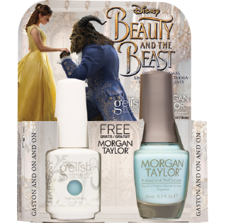 Gelish Gel Polish & Morgan Taylor Nail Lacquer, 1110250, Beauty And The Beast Collection, Gaston and on and on, 0.5oz BB KK