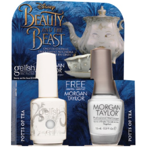 Gelish Gel Polish & Morgan Taylor Nail Lacquer, 1110252, Beauty And The Beast Collection, Potts of Tea, 0.5oz BB KK
