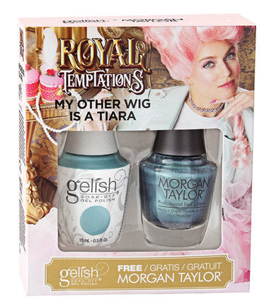 Gelish Gel Polish & Morgan Taylor Nail Lacquer, 1110293, Royal Temptations Collection, My Other Wig Is A Tiara, 0.5oz KK