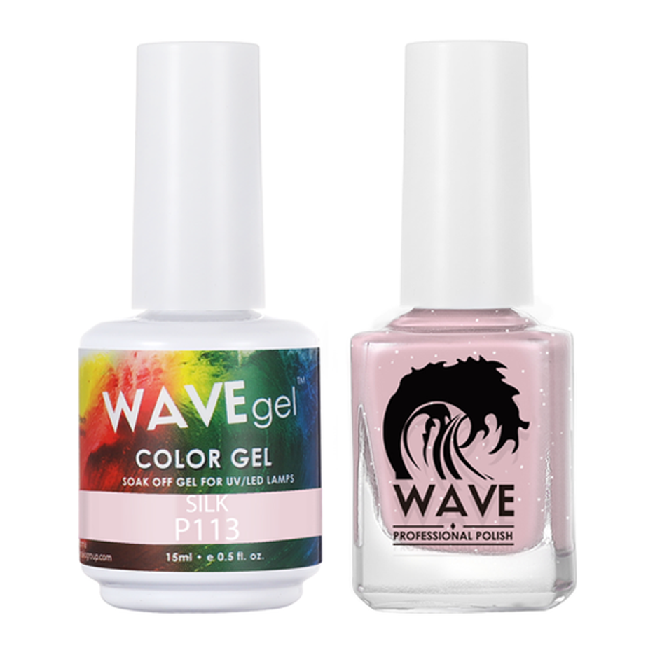 Wave Gel Nail Lacquer + Gel Polish, Simplicity Collection, 113, Silk, 0.5oz