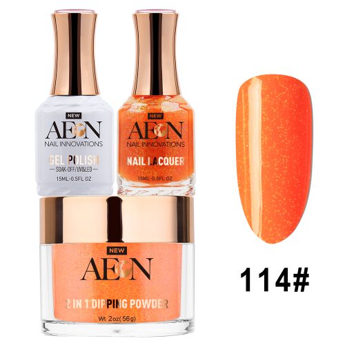 AEON 3in1 Dipping Powder + Gel Polish + Nail Lacquer, 114, Flamin Hot Summer OK0327LK