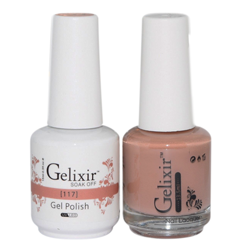 Gelixir Nail Lacquer And Gel Polish, 117, 0.5oz
