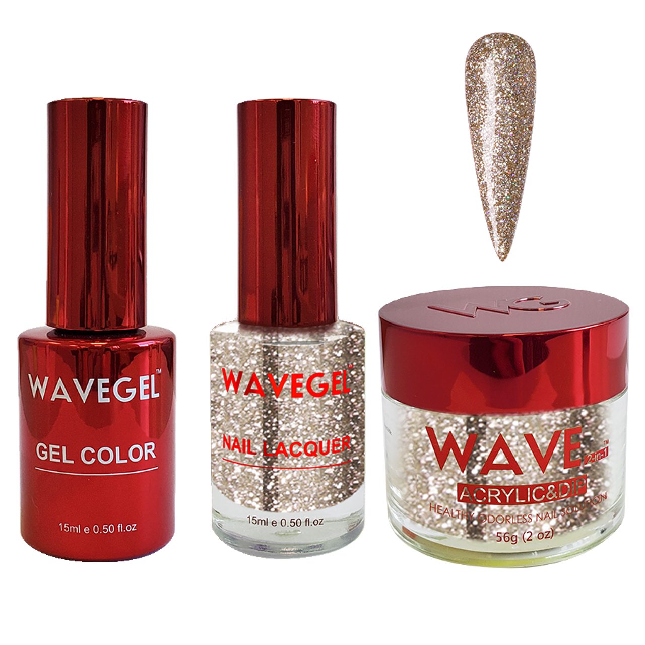 Wave Gel 4in1 Dipping Powder + Gel Polish + Nail Lacquer, QUEEN Collection, 117, Keep Up With Me