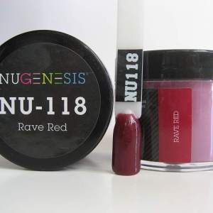 Nugenesis Dipping Powder, NU 118, Rave Red, 2oz MH1005