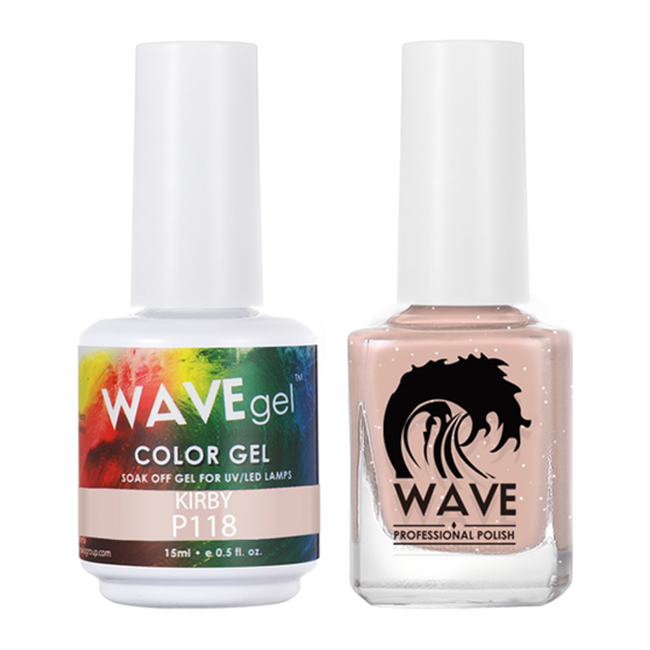 Wave Gel Nail Lacquer + Gel Polish, Simplicity Collection, 118, Kirby, 0.5oz