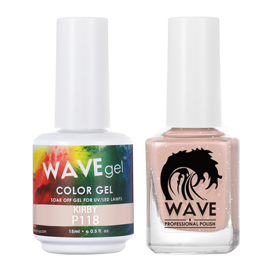 Wave Gel Nail Lacquer + Gel Polish, Simplicity Collection, 118, Kirby, 0.5oz