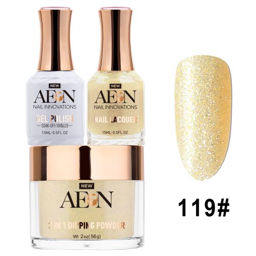 AEON 3in1 Dipping Powder + Gel Polish + Nail Lacquer, 119, Sparkles Fly OK0327LK