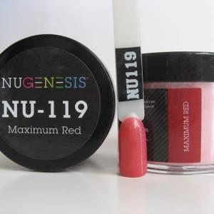 Nugenesis Dipping Powder, NU 119, Maximum Red, 2oz MH1005