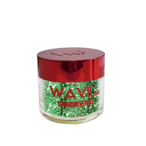 Wave Gel Acrylic/Dipping Powder, QUEEN Collection, 119, Greener And Sparklier On, 2oz