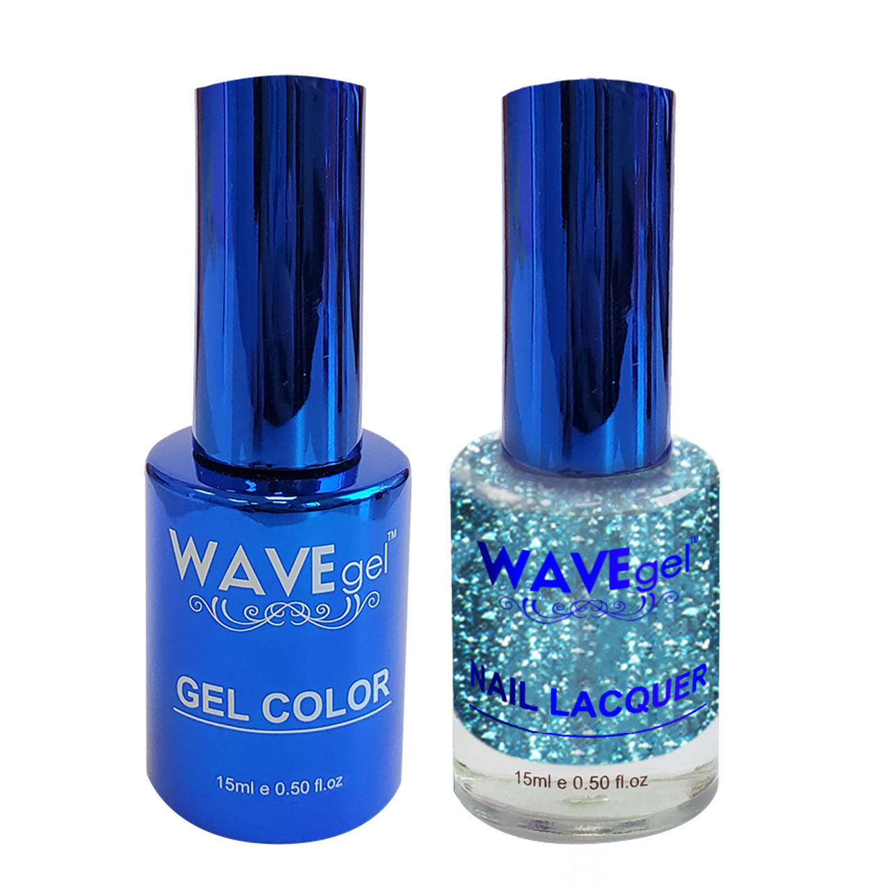 Wave Gel Nail Lacquer + Gel Polish, ROYAL Collection, 119, Queen's Sky, 0.5oz