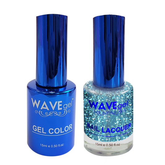 Wave Gel Nail Lacquer + Gel Polish, ROYAL Collection, 119, Queen's Sky, 0.5oz