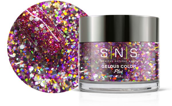 SNS Gelous Dipping Powder, GL11, Glitter Collection, 1oz KK0724