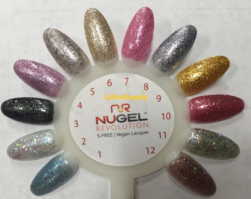 NuRevolution Twinkle Gel Collection, Full line of 24 colors ( from 01 to 24) KK0918