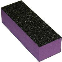 Cre8tion 3-Way Buffer (Made In USA), Purple Foam, Black Grit 60/100, 06032 (Packing: 500 pcs/case)