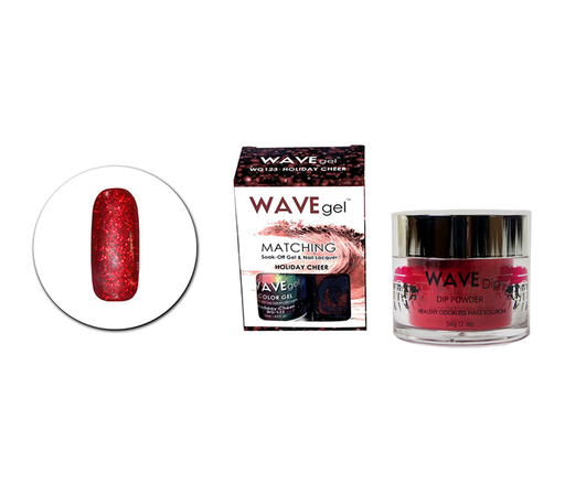 Wave Gel 3in1 Dipping Powder + Gel Polish + Nail Lacquer, 123, Holiday Cheer OK0603MD