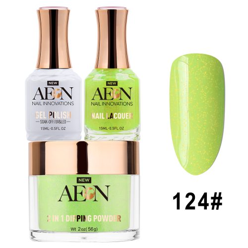 AEON 3in1 Dipping Powder + Gel Polish + Nail Lacquer, 124, Five Leaf Clover OK0327LK