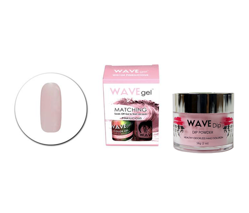Wave Gel 3in1 Dipping Powder + Gel Polish + Nail Lacquer, 124, Pinkilicous OK0603MD