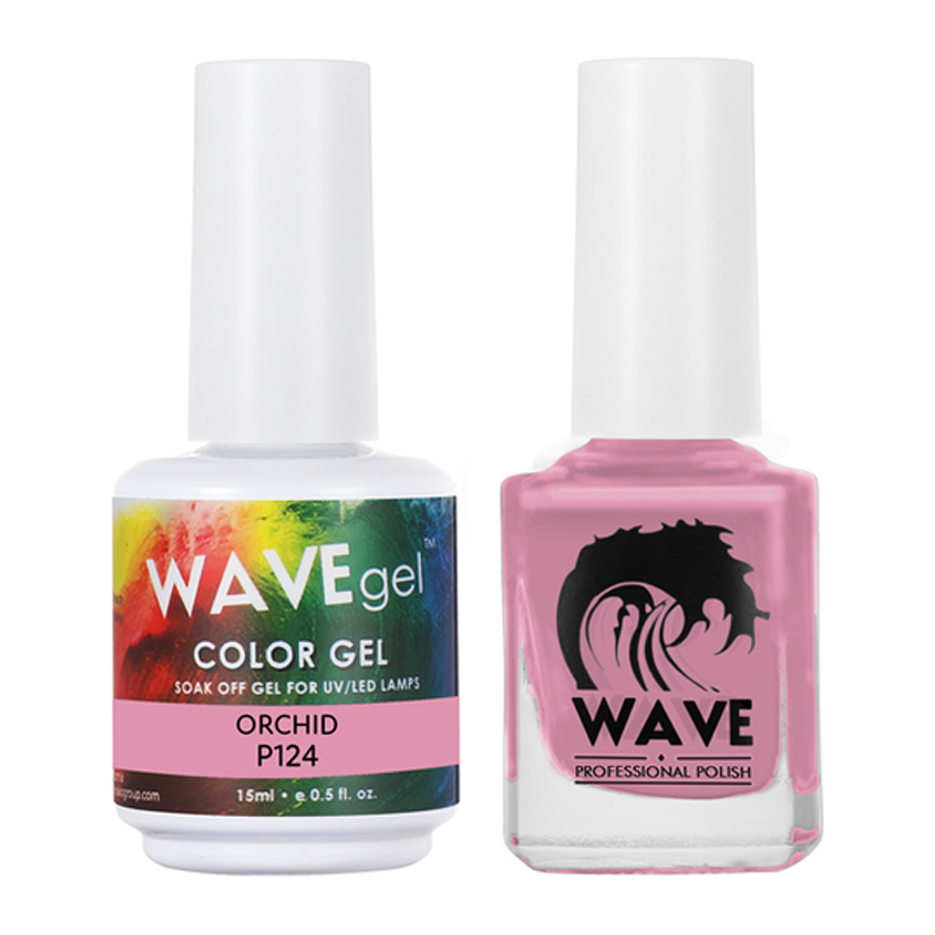 Wave Gel Nail Lacquer + Gel Polish, Simplicity Collection, 124, Orchid, 0.5oz