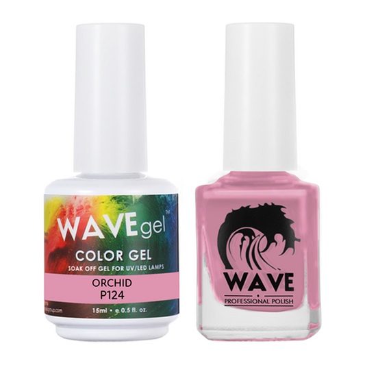 Wave Gel Nail Lacquer + Gel Polish, Simplicity Collection, 124, Orchid, 0.5oz