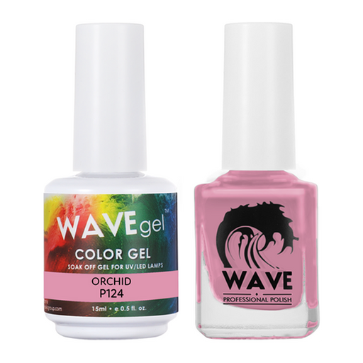 Wave Gel Nail Lacquer + Gel Polish, Simplicity Collection, 124, Orchid, 0.5oz