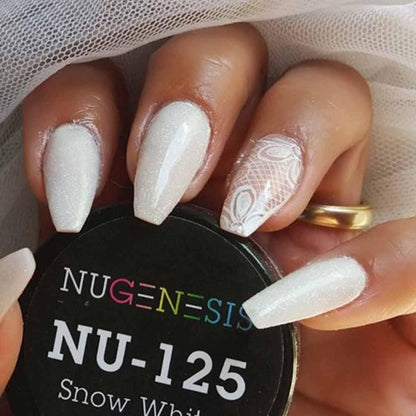 Nugenesis Dipping Powder, NU 125, Snow White, 2oz MH1005