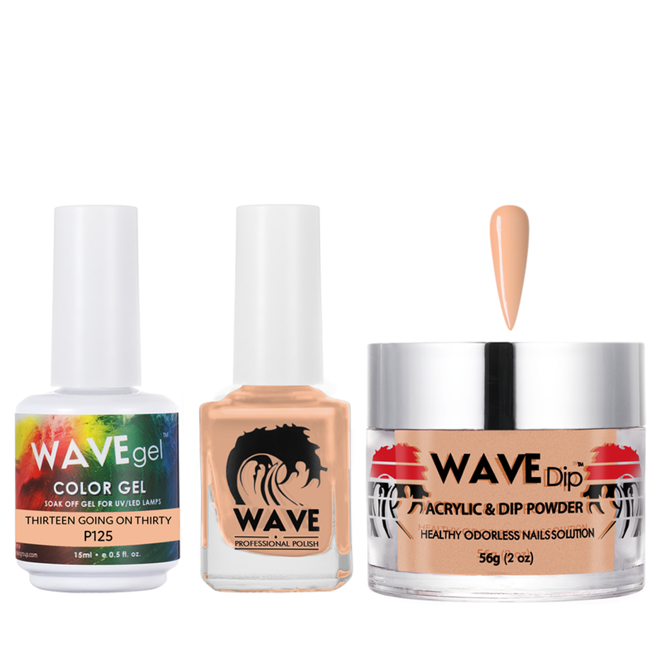 Wave Gel 4in1 Acrylic/Dipping Powder + Gel Polish + Nail Lacquer, SIMPLICITY Collection, 125, Thirteen Going On Thirty