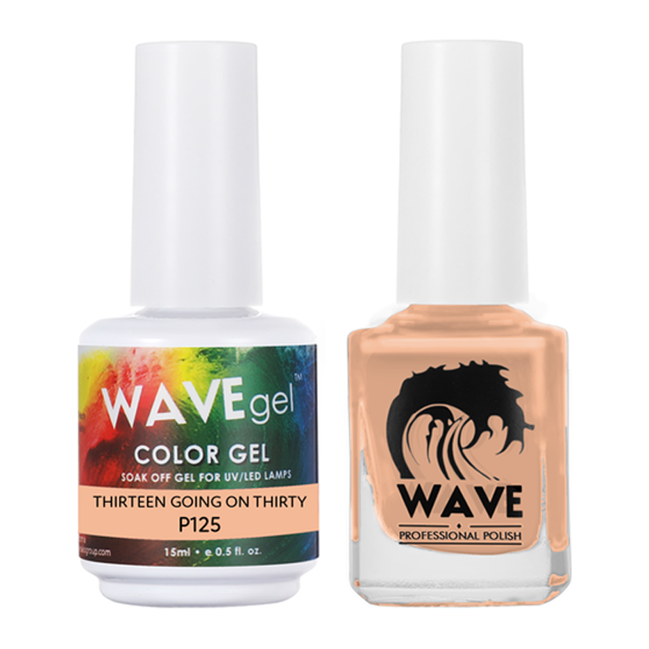 Wave Gel Nail Lacquer + Gel Polish, Simplicity Collection, 125, Thirteen Going On Thirty, 0.5oz