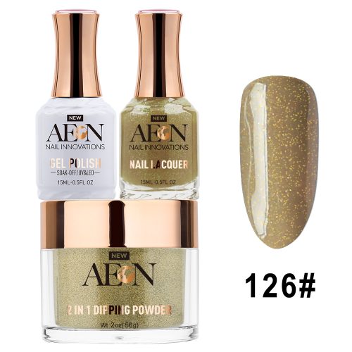 AEON 3in1 Dipping Powder + Gel Polish + Nail Lacquer, 126, Neat Nickles OK0327LK