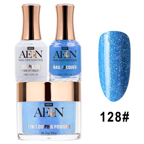 AEON 3in1 Dipping Powder + Gel Polish + Nail Lacquer, 128, That Blue Me Away OK0327LK