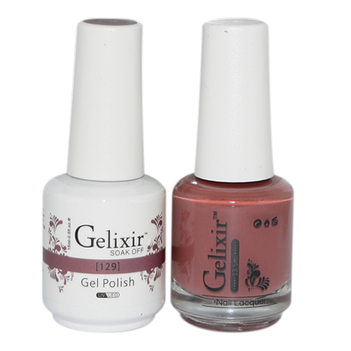 Gelixir Nail Lacquer And Gel Polish, 129, 0.5oz