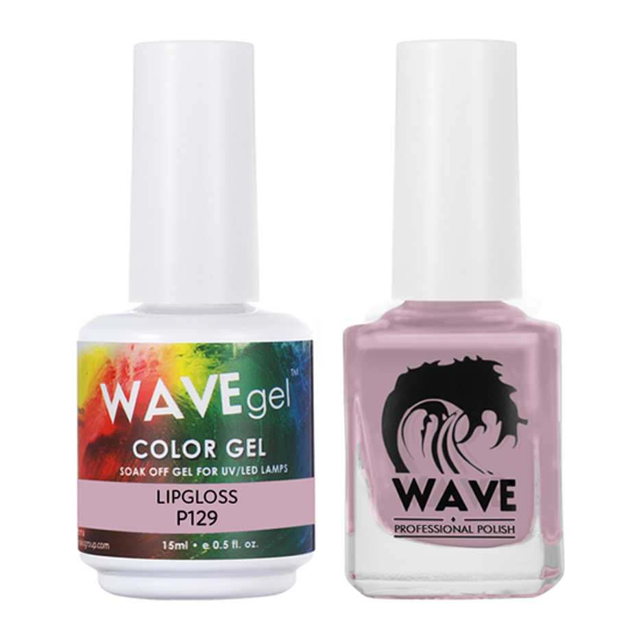 Wave Gel Nail Lacquer + Gel Polish, Simplicity Collection, 129, Lipgloss, 0.5oz