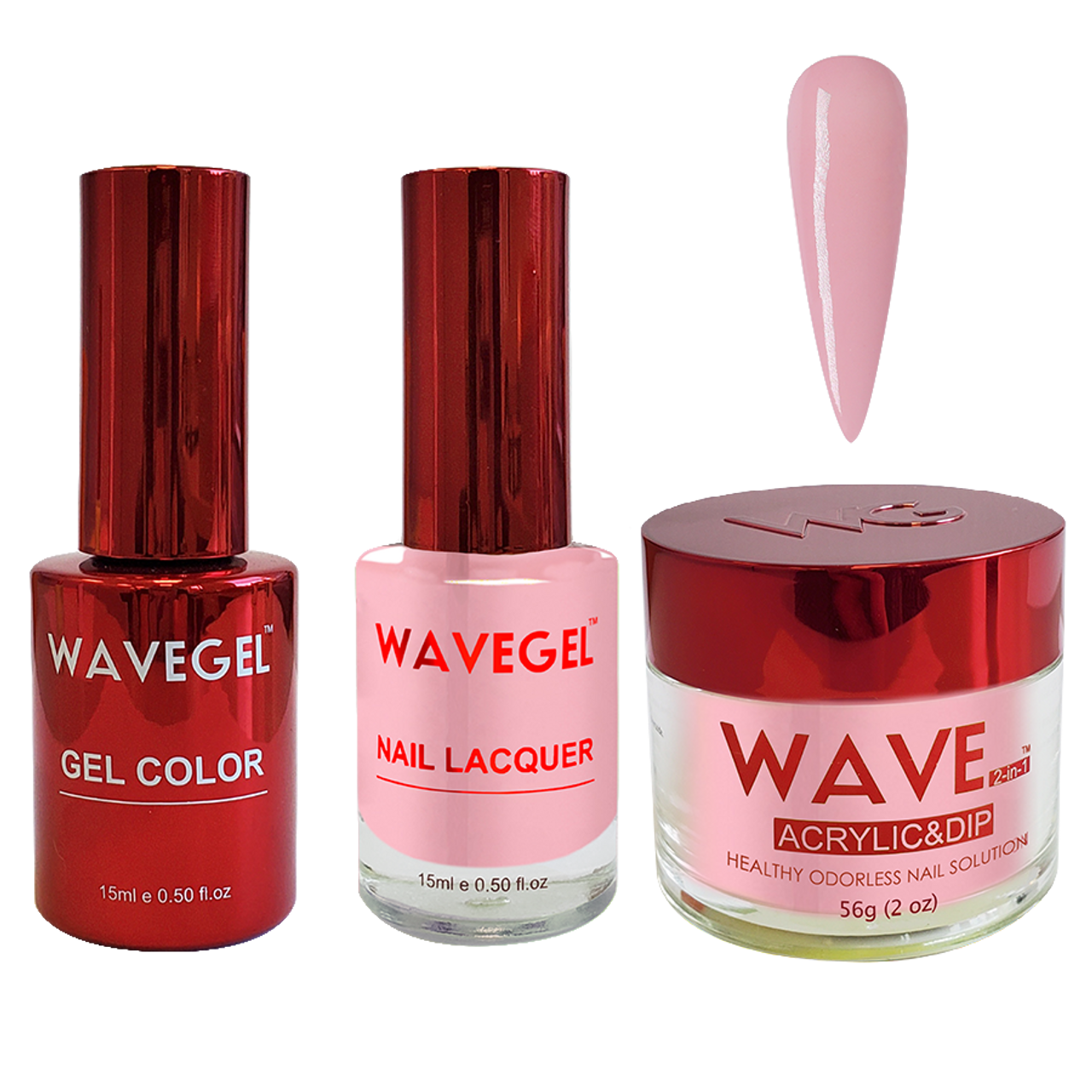 Wave Gel 4in1 Dipping Powder + Gel Polish + Nail Lacquer, QUEEN Collection, 012, Pink Panther