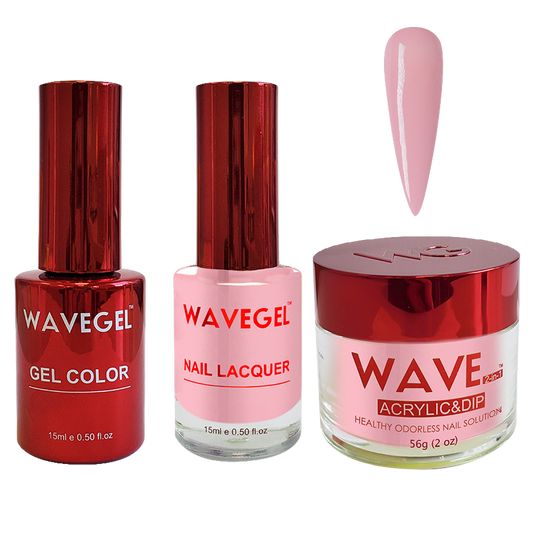 Wave Gel 4in1 Dipping Powder + Gel Polish + Nail Lacquer, QUEEN Collection, 012, Pink Panther