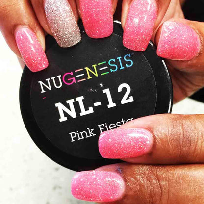 Nugenesis Dipping Powder, NL 012, Pink Fiesta, 2oz MH1005