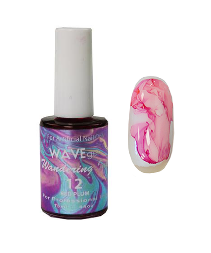 Wave Gel Wandering Ink Gel Polish, 12, Red Plum, 0.5oz OK1129