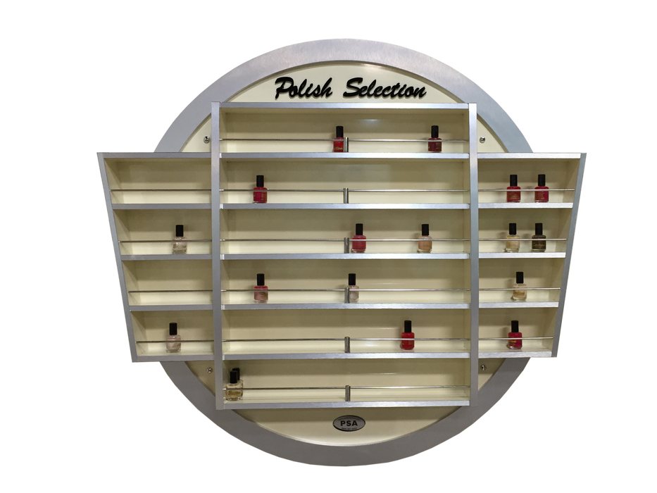 SPA Polish Display, Beige/Aluminum, PDC003-PU (NOT Included Shipping Charge)