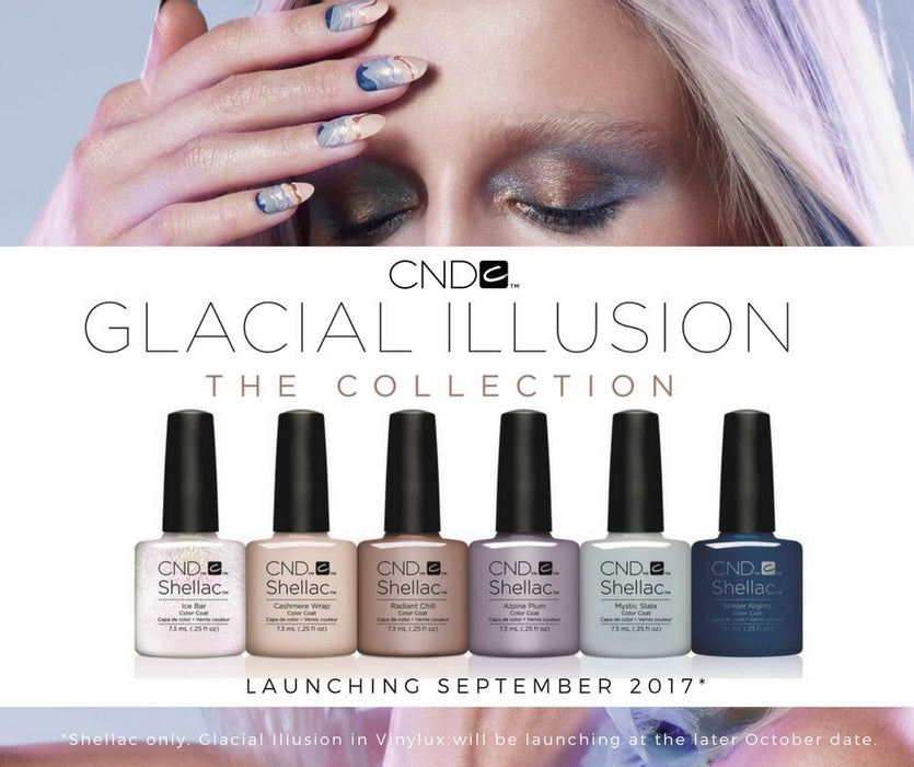 CND Shellac Gel Polish, 91684, GLACIAL ILLUSION Collection 2017, Mystic Slate, 0.25oz