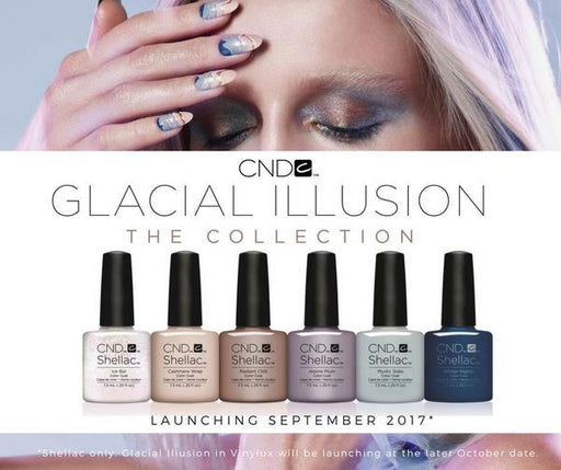 CND Shellac Gel Polish, Glacial Illusion Collection 2017, Full Line Of 6 Colors (form C91683 to C91688)