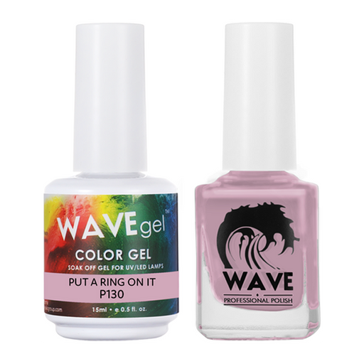 Wave Gel Nail Lacquer + Gel Polish, Simplicity Collection, 130, Put A Ring On It, 0.5oz