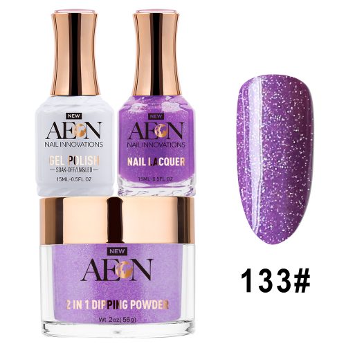 AEON 3in1 Dipping Powder + Gel Polish + Nail Lacquer, 133, Purple Urkel OK0327LK