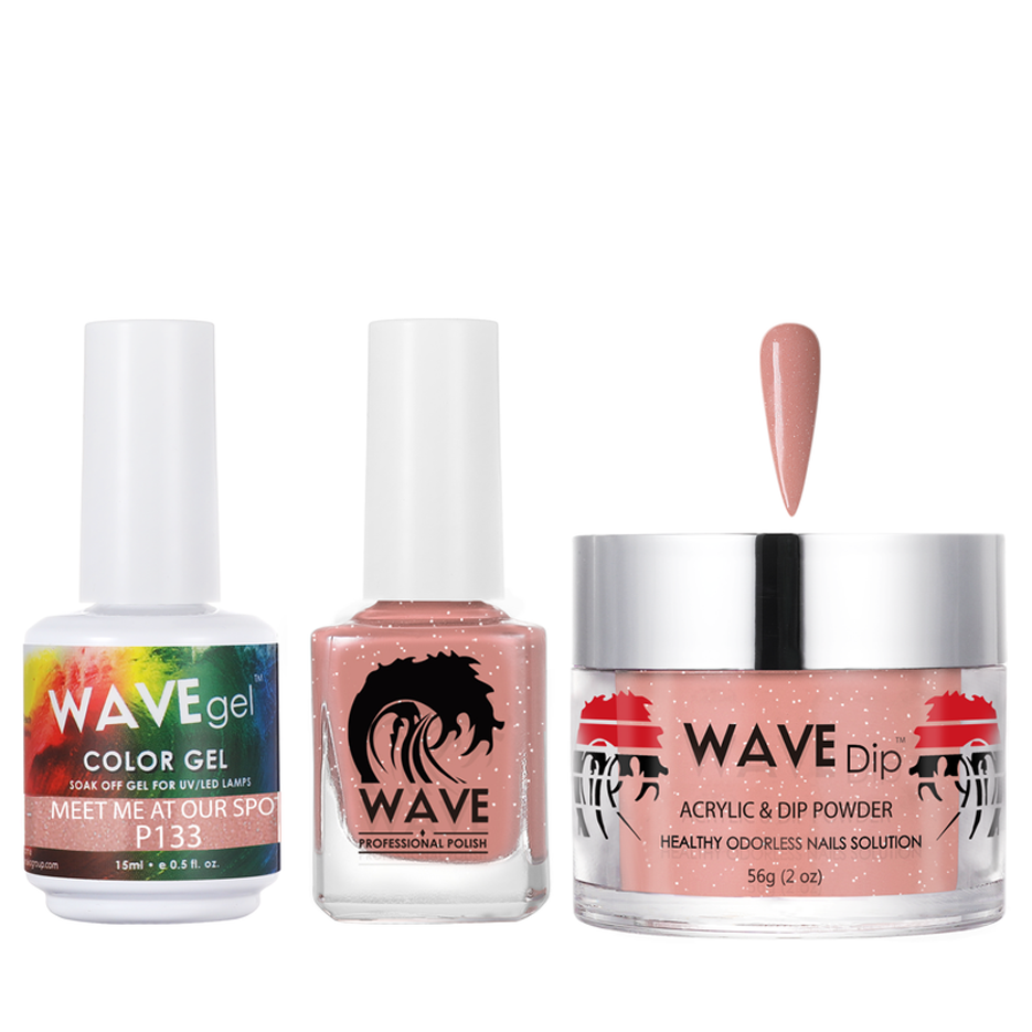 Wave Gel 4in1 Acrylic/Dipping Powder + Gel Polish + Nail Lacquer, SIMPLICITY Collection, 133, Meet Me At Our Spot