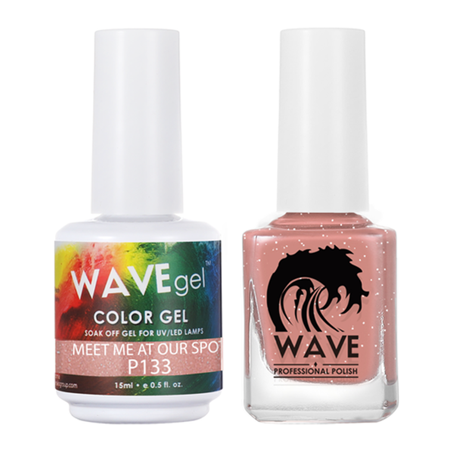 Wave Gel Nail Lacquer + Gel Polish, Simplicity Collection, 133, Meet Me At Our Spot, 0.5oz