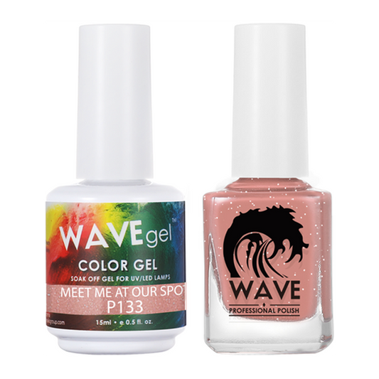 Wave Gel Nail Lacquer + Gel Polish, Simplicity Collection, 133, Meet Me At Our Spot, 0.5oz