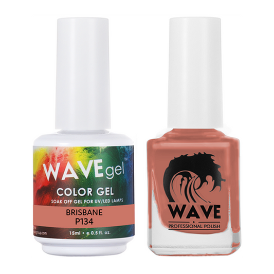 Wave Gel Nail Lacquer + Gel Polish, Simplicity Collection, 134, Brisbane, 0.5oz