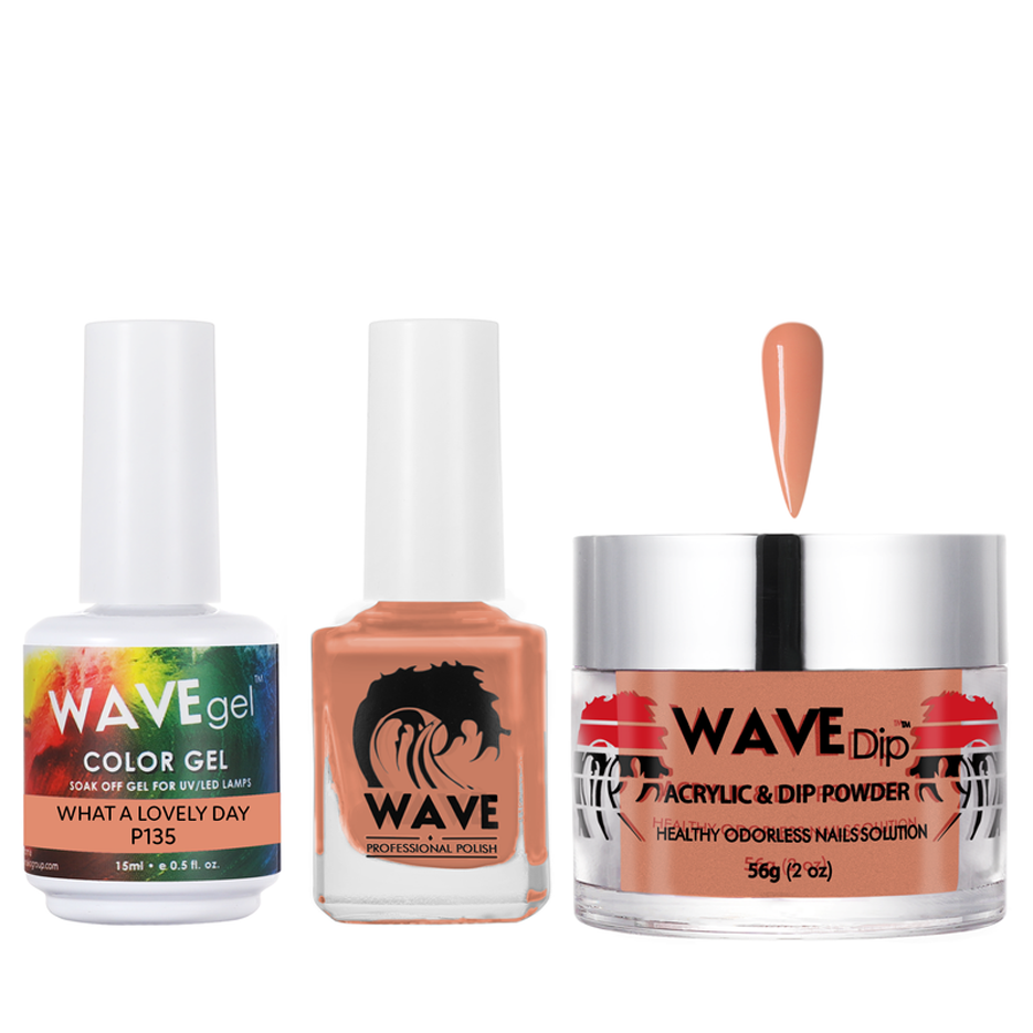 Wave Gel 4in1 Acrylic/Dipping Powder + Gel Polish + Nail Lacquer, SIMPLICITY Collection, 135, What A Lovely Day