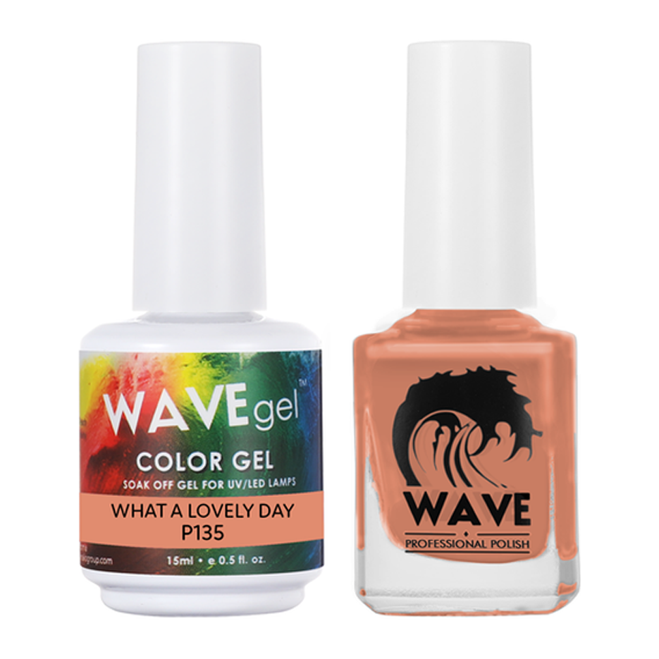 Wave Gel Nail Lacquer + Gel Polish, Simplicity Collection, 135, What A Lovely Day, 0.5oz