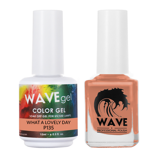 Wave Gel Nail Lacquer + Gel Polish, Simplicity Collection, 135, What A Lovely Day, 0.5oz