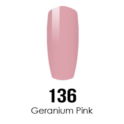 DC Nail Lacquer And Gel Polish, DC 136, Geranium Pink, 0.6oz MY0926