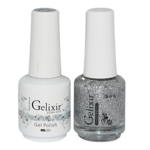 Gelixir Nail Lacquer And Gel Polish, 136, 0.5oz